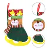 Christmas Decorations 1pc Hanging Bag Stockings Design Gift Pouch (Skiing Old Man)