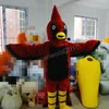 Costume de mascotte d'oiseau rouge d'Halloween de haute qualité Personnaliser le personnage de thème d'anime de dessin animé unisexe adultes tenue de déguisement de carnaval de Noël