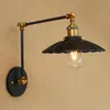 Czarny retro loft vintage lampy ścienne huśtawka długie ramię lampa przemysłowa dioda LED Edison Sconce Applique Lamparas dearred Lampy