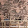 Chinese Classical Qingming Riverside Wallpaper Chinese Wind WallPaper Study Teahouse PVC Waterproof Printing Wallpaper W83