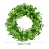 Decorative Flowers & Wreaths St. Patrick's Day Spring Green Wreath Artificial Leaves Garland Door Wall Decoration Ornament Wedding Home Deco