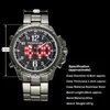 Brand Men Watch Dual Time Zone Stainless Steel Strap Digital Quartz Waterpoof Wrist Wristwatches7088881