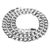 12mm Thick Heavy Chain 18k White Gold Filled Classic Curb Chain Men Necklace 60cm Long Solid Classic Present