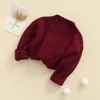 Pullover 9 f￤rger Sm￥barn Baby Boys Girls Solid Sweaters 0-6y Autumn Winterkl￤der L￥ng ￤rm