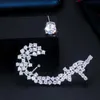 Super Shiny Round Cubic Zirconia Stone Big Long Ear Cuff Stud Climber Earrings for Women Designer Party Jewelry CZ731 2107148159489