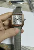 Mężczyźni Women Zegarwatch Fashion Fase Case White Dial Watch Watch Kwarcowe zegarki skórzane paski biznesowe 078-3269z