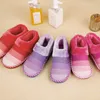 Winter Handmade Indoor Cotton Slippers Bag Heel Shoes PU Leather Surface Insulated Cotton-Padded Female