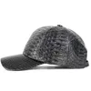 Boné masculino de couro granulado de crocodilo de alta qualidade Boné de beisebol Snapback Hat esportivo casual Gorras ajustável Dad Bone Hats Masculino AA220304