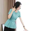 Koreanische Seide Frauen Blusen Shirts Satin Tops Büro Dame Solide Top Plus Größe Blusas Femininas Elegante 210531