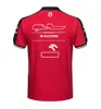 2021 Nouveau T-shirt F1 Costume de course Col rond Veste à manches courtes Pull Formule 1 Uniformes d'équipe personnalisés du même style269t