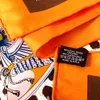 90cm neuer Stil handgefärbter Seidenschal für Frauen Twill Square Leopard Druckkette Nähte Bedrucktes Schal Tasche