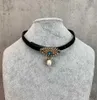 Bijoux de marque en cuir pour femmes, Punk, ras du cou, couleur or, Bracelet en Zircon, Design Vintage, cadeaux de fête pour filles