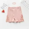 Summer girls lace patchwork solid color base shorts baby girl cotton Ant all-match 210508