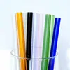 Borosilikat içme pipetleri 9 renk 8mm cam ısıya dayanıklı süt çayı camı düz meyve suyu besleme saman 365 k2