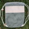 Mesh Drawstring Beach Bag for Swimming Gear Backpack Foldable Sports Football Soccer Pocket