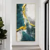 Abstract Green Golden Modern Home Decor Nordic Posters Canvas Painting Wall Art Picture For Living Room Prints Indoor Decoration