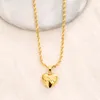 Gold Necklace Earring Set Women Party Gift Dubai Love Heart Jewelry Sets Bridal DIY Charms Girls Kid Earrings