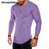 Naranjasabor Mäns Hoodies Höst Färgglada Långärmad Casual Shirt Mens Brand Clothing Male Sweatshirt 4XL N543