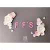 Set.8 / 9 FFS Papier 3D Kunstbloem Wanddecoratie Kamer Decoratie Muurstickers 210929