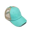 10 colori berretti da baseball a coda di cavallo lavati in cotone disordinato camionista estivo per il cappello da visor unisex cappello da visone per donne per donne uomini beach tourism dd386