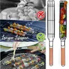 Buiten koken Barbecue Manden Grill Netto Meshes BBQ Tools Metalen Clip Mand Barbecues Grilling Clips Creatieve Camping Tool CGY90