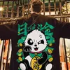 ZAZOMDE Style chinois hommes T-Shirts été chanceux Panda imprimé à manches courtes T-shirts Hip Hop décontracté hauts T-shirts Streetwear 210629