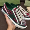 The latest men women tennis 1977 sneakers withwebbing green and red cotton inluxe fashion casual coach design mkj6256