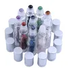 Wholesale 10ml Natural Crystal Stone Essential Oil Roller Bottles Portable Gemstone Perfume Bottle