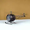 Shabby Effect Metal Helikopter Model Biurko Zegar Handmade Kute Bracket Bracket Zegar Samolot Decor Art Craft Ornament Meble 211112