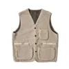 Gilet da uomo Bella versione coreana autunnale e invernale del gilet casual in cotone di tendenza multitasche alla moda