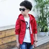 Vårjacka för pojkar 4-15t Barn Långärmad Hooded Aktiv Windbreaker Teenage Kläder Stor Sport Coat Outwear Topp 211011