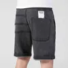 Sommar tunn elastisk midja band denim shorts mens lös plus storlek stor 4xl 5xl 6xl stora casual fet manliga jeans bermuda 210716