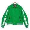 남성 자수 검은 녹색 자켓 코트 2022ss 남자 두꺼운 패션 높은 qaulity outwear 탑스