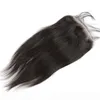 Malezyjskie wiązki Virgin Hair z koronkowymi zamknięciem 6x6 z włosami dla niemowląt proste ludzkie przedłużenia włosów z 66 Zamknięciem trzy Midd1495051