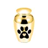 Jar de cremação de cremação em forma de coração pendente de alumínio de alumínio As cinzas de animais de estimação de gatos e cinzas de cachorro com bolsa de veludo de presente