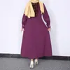 Etnik Giyim Müslüman Elbise Kadınlar Uzun Kollu Abaya Türkiye Dubai Büyük Salıncak Elbise Elbise Ramazan Kaftan Fas Jilbab Vestido Başörtüsü