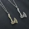 Colares pendentes Nórdicos Viking Colar Raven Axe Odin's Symbol Chain Metal Chain Jóias Amulet Men Gift