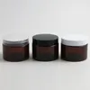 Packing Bottles 24 X 150g Empty Amber Cosmetic Cream Containers Jars 150cc 150ml For Cosmetics Packaging Plastic With Cap1