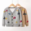 Gentleman Stil Kinder Gestrickte Strickjacke Pullover Jungen Winter Kleidung Kleinkind Mädchen Übergroße Pullover Frühling Herbst Kinder Outfit Y1024