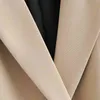 Femmes élégantes blazer à manches longues à double boutonnage mince à carreaux manteau de travail de bureau veste d'extérieur 210520