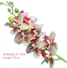 Une véritable touche orchidées papillon phalaenopsis whitefuchsiapinkyellow les fleurs d'orchidées artificielles artificielles pour décoration de mariage t198033823