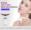 rechargeable led photon therapy 3 colors neck face beauty device skin lifting massager machine
