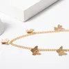 Mode Choker Halsband Lovely Golden Silver Plated Butterfly Halsband Korta Kvinnor Sommar Smycken