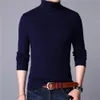 Estaleiro Esteântido Roupa Roupa de Inverno Grosso Quente Mens Suéters Casual Turtleneck Clássico Cashmere Pulôver Homens B0782 210518