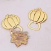 100pcs Gold Color Metal Fall Autumn Pumpkin Bottle Opener Anniversary Bridal Party Favor gift DH9500