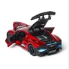 132合金Bugatti Supo Super Sports Car Model Toy Die Die Cast Pull Back Sound Light Toy