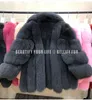 Kvinnors Fur Faux Berömd Italien Design Modig Big Collar Natural Striped Coats Plus Storlek