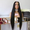 Silky Straight 100% Cheveux Humains Full Machine Made U Part Perruques avec Peignes et Starps 250 Densité Couleur Naturelle Jet Black Indian Hair Wig 30inches