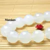 Mamiam Natural A White Agate Beads 8mm 10mm Smooth Loose Round Stone Diy Bracelet Necklace Jewelry Making Gemstone Gift Design