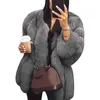 女性フェイクファージャケットコートプラスサイズS-5XL短い暖かいryアウターウェア秋の冬のオーバーコートアウトウェア211220